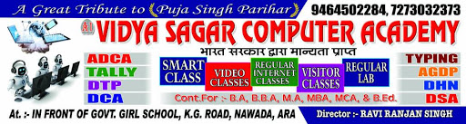 A1 Vidya Sagar Computer Academy, K. G. Rd, Rajendra Nagar, Mahatma Gandhi Nagar, Arrah, Bihar 802301, India, Academy, state BR