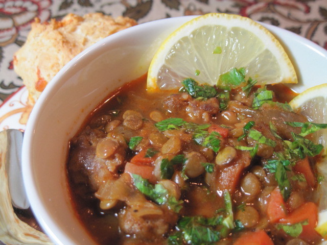 Lentil Stew with Lemon and Sausage Recipe