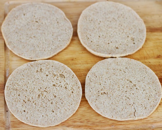 overhead photo of three slices of sandwich thins