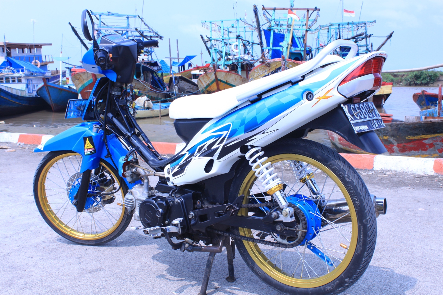 80 Modifikasi Motor Trail Bebek Yamaha Vega Modifikasi Trail