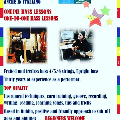 Bass lesson DUBLIN by Bob Masala logo