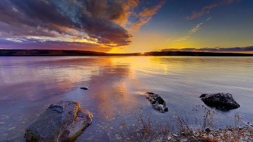 Sunset Mirrors in the Waters of Gander Lake, Newfoundland.jpg