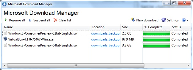 Microsoft Download manager