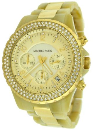 Michael Kors Women's MK5417 Madison Chronograph Horn and Gold Watch