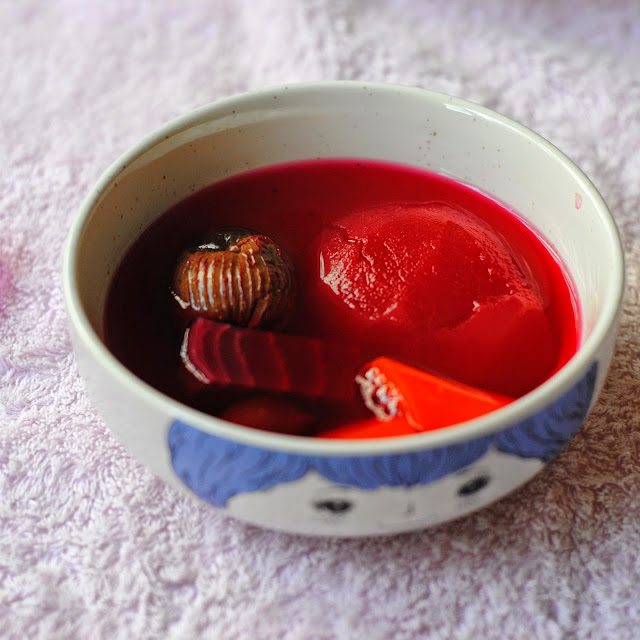 easy clear apple beetroot carrot (ABC) soup (vegetarian) by ServicefromHeart