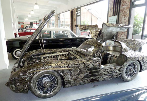 Mercedes 300 SLK Scrap Metal Art Car - Art Car Central