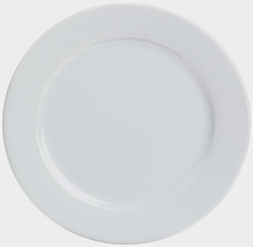  Kitchen Supply 8091 White Porcelain Dinner Plate, 10 Inch