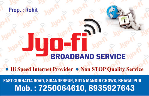 Rohit Broadband Service, Jyoti Tent House, Sikandarpur, Mirjanhat, East Gurhatta Road, Bhagalpur, Bihar 812005, India, Internet_Service_Provider, state BR