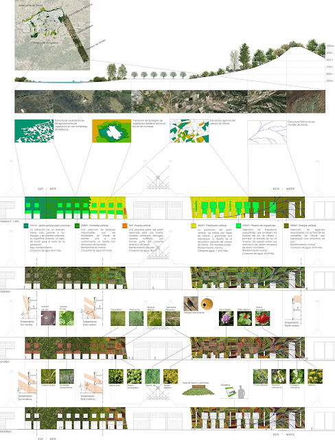 Proyecto para el jardín vertical del palacionde congresos de Vitoria-Gasteiz.