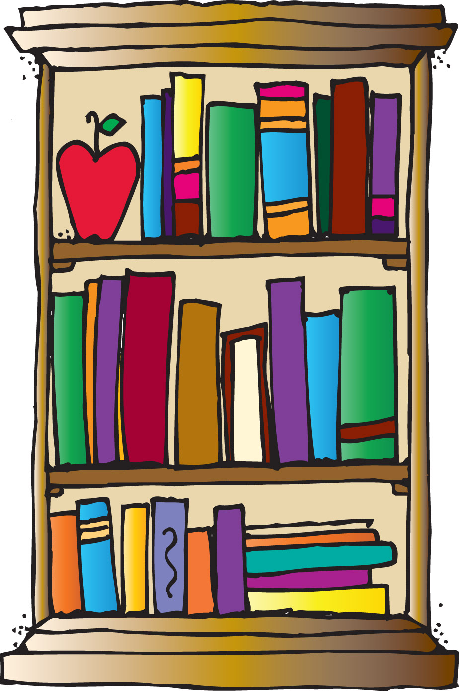 clipart bookshelves - photo #12
