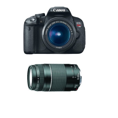 Canon EOS Rebel T4i 18.0 MP CMOS Digital SLR Camera with 18-55mm EF-S IS II Lens + EF 75-300mm Telephoto Zoom Lens
