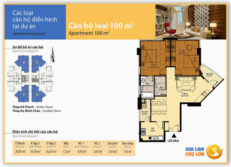 Căn hộ Him Lam Chợ Lớn 100m2 Căn hộ Him Lam Chợ Lớn 100m2