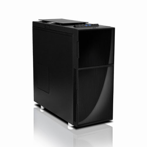  Nanoxia Deep Silence 1 Mid Tower Computer Case Fits ATX Motherboard, Large Water Cooler Ready, with 6 Fan Controllers, Air Chimney - Black