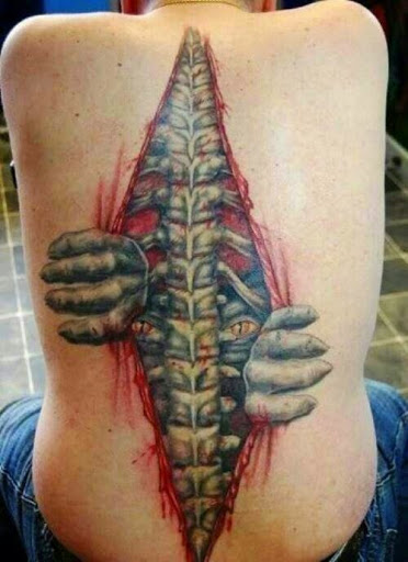 Spine tattoos