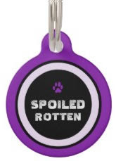 Purple custom Dog ID Tag