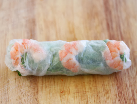 photo of finished spring roll