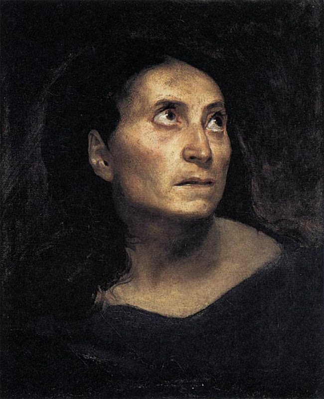Ferdinand Victor Eugène Delacroix A%2520Mad%2520Woman%2520-%2520c.1822
