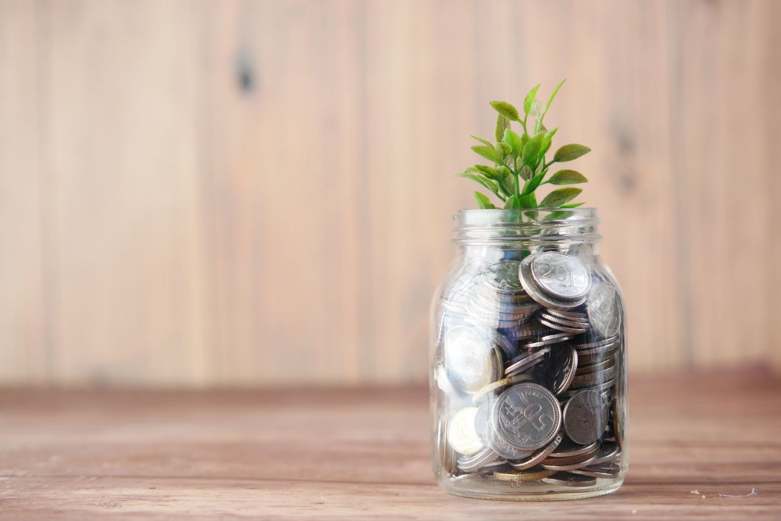 personal savings coins jar 