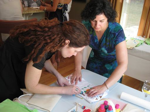 Guests’ busy applying paint