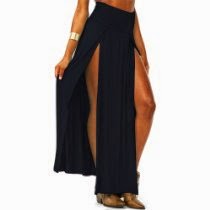 <br />Zeagoo Women's Trends High Waisted Double Slits Maxi Skirt