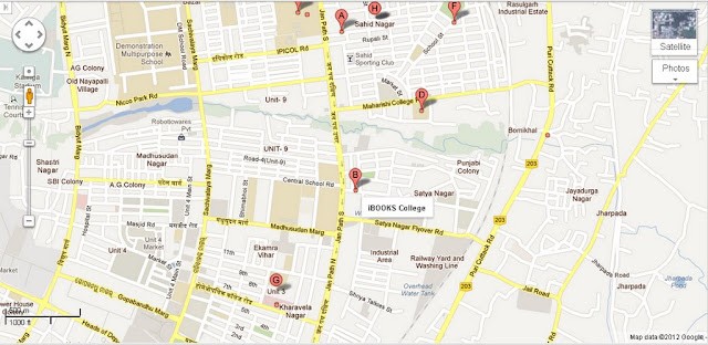 IBOOKS College Bhubaneswar Area Map