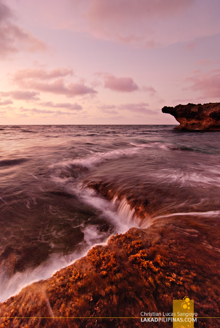 Sunset at Bolinao's Patar Rock Formation