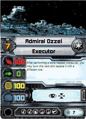 Admiral Ozzel pilot card