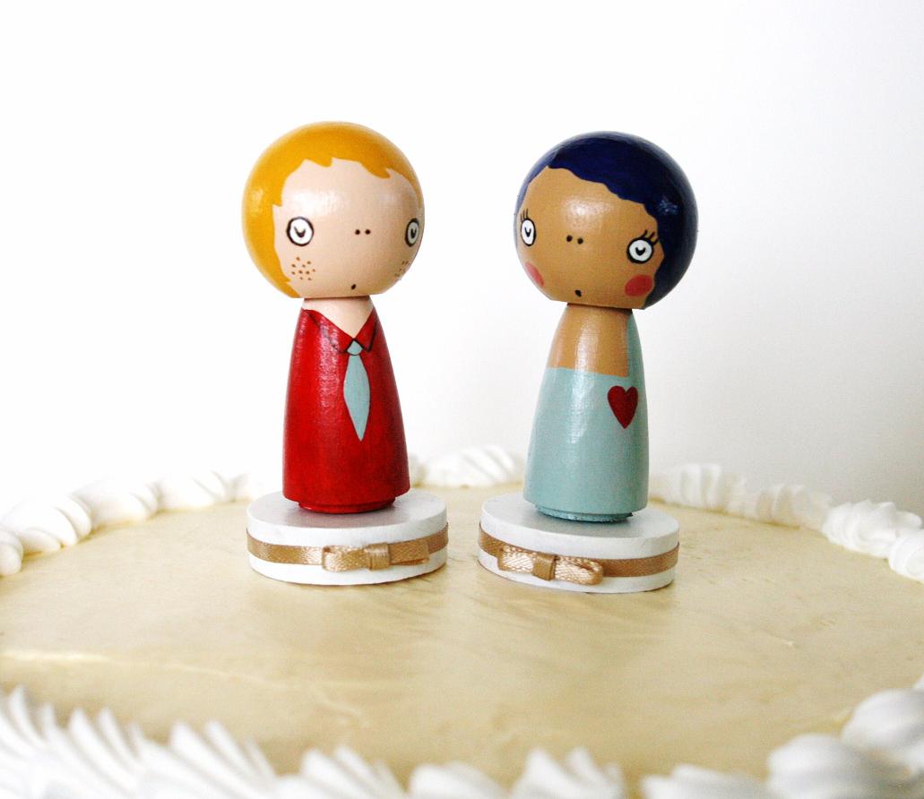 beat & rubbish Mini Wedding Cake Toppers