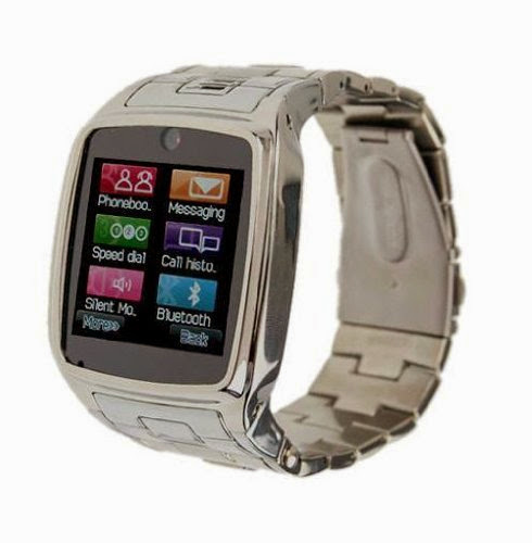  2013 New style Wristwatch Mini Watch Smallest mobile phone All steel Waterproof Hd camera Male Smart ultra-thin (Silver)