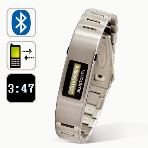  Bluetooth Bracelet with Vibration Function and Digital Time Display