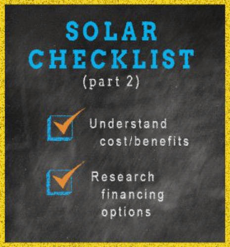 Go Solar Checklistpart 2