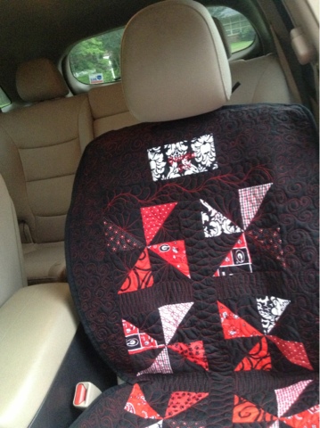 Harts Custom Sewn Creations: Custom Collegiate Car Seat Covers!!!