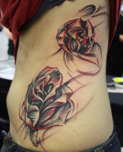 rose tattoos on chest