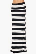 <br />82 Days Women'S Rayon Span Stripe Maxi Skirt - Stripe