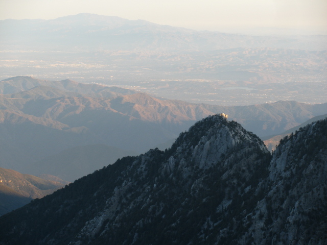 last of the sunlight on the southward ridge