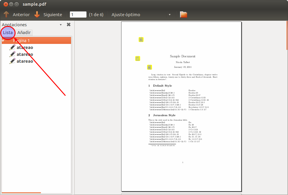 Anotaciones y marcadores en PDF con Evince - Atareao