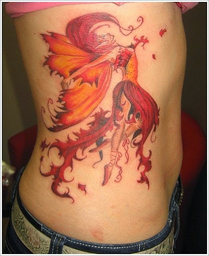 fairy tattoos for girls on rib