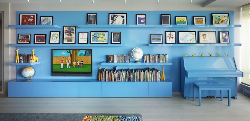 Bohemian Apartment Blue Piano Wall.jpg incorporated architecture design benroth rolston stuart Bohemian Apartment Blue Piano Wall.jpg