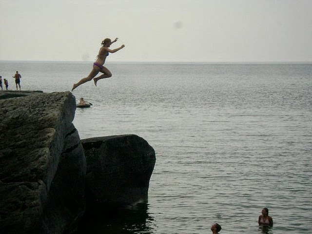The leaping plunge of awesome. From Lessons I learned on vacation