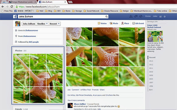 Membuat Foto Berurutan pada facebook