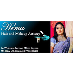 Hema Hair and Makeup Artistry | Traditional Bridal Makeup logo