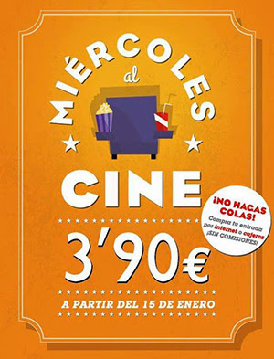 Los miércoles, al cine por 3,90 euros, con Cinesa