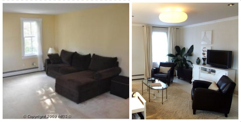 Living Room Before and After Living Room Before and After