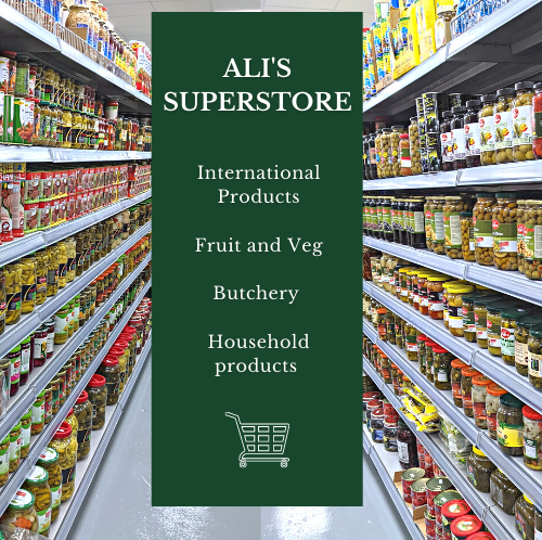 ALI'S SUPERSTORE INTERNATIONAL FOODS logo