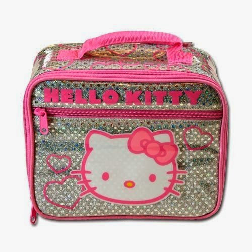  Hello Kitty Silver Glitter Rectangle Lunch Bag