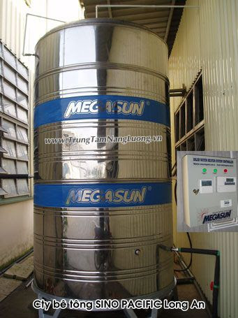 Công ty Bê tông SINO PACIFIC Long An sử dụng hệ thống nước nóng năng lượng mặt trời MEGASUN công suất 12,000 lít.