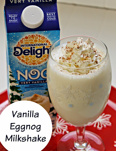 Very Vanilla Eggnog Milkshake Recipe #HolidayDelight #IDelight