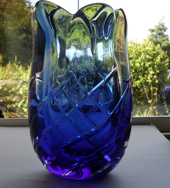 Huge 'Aqua' signed studio vase SDC12478