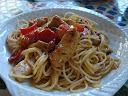 Spaghettini con pesce spada