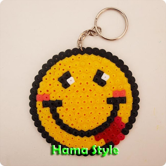 Trabajos Hama Style Llavero_smile